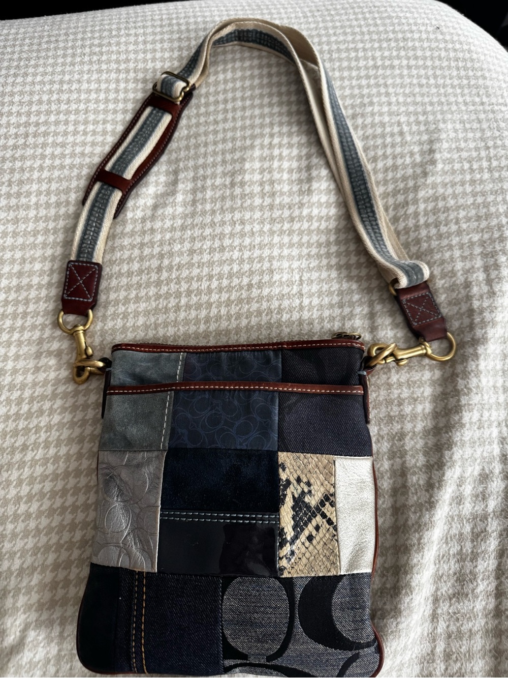 VINTAGE Coach 2006 Denim Patchwork Crossbody Bag